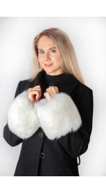 White Fox Fur Cuffs